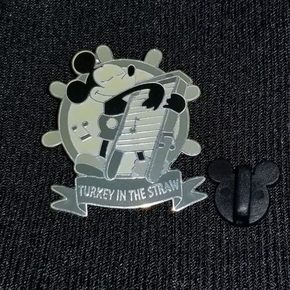 Disney Jewelry - Disney Pin Turkey in the Straw Mickey Short B&W Steamboat Willie 16973 2002 53